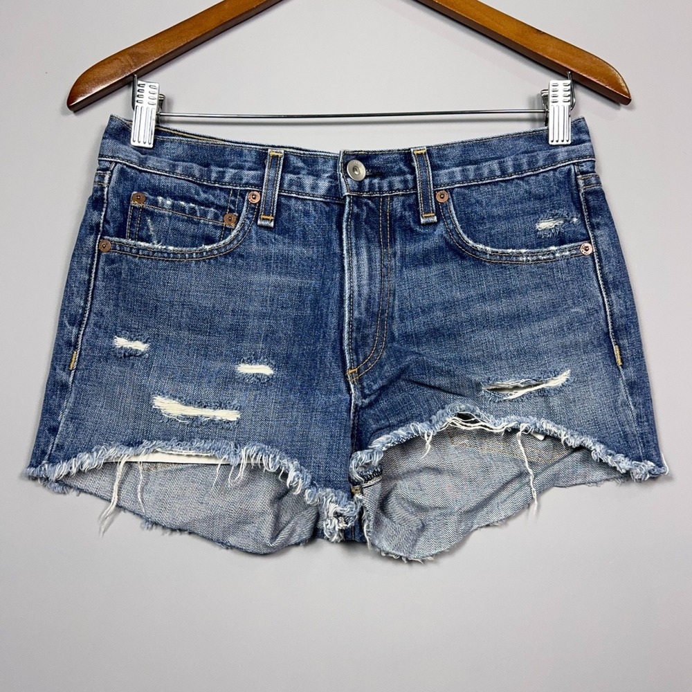 Rag & Bone Distressed Cut Off Shorts Womens Size 25 Denim Blue Indie Sleaze
